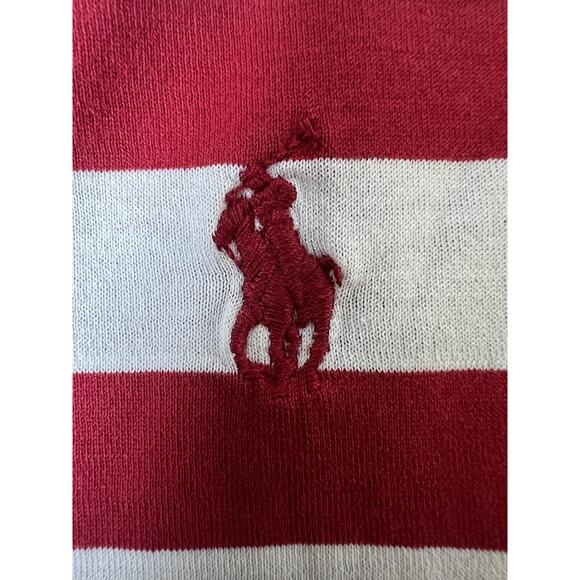 Polo Ralph Lauren Mens L Red White Stripe Polo Golf - Picture 3 of 4